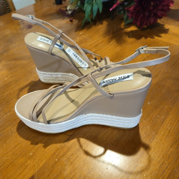 STEVE MADDEN Woman's Sandals Whitlee Strappy Espadrille Platform Wedge Shoes - Picture 4 of 12
